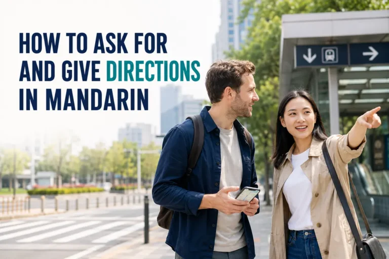 Young European traveller asking a Chinese woman for directions near a metro station in China.