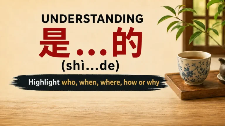 Understanding the Mandarin 是...的 (shì...de) grammar pattern, used to highlight who, when, where, how or why.